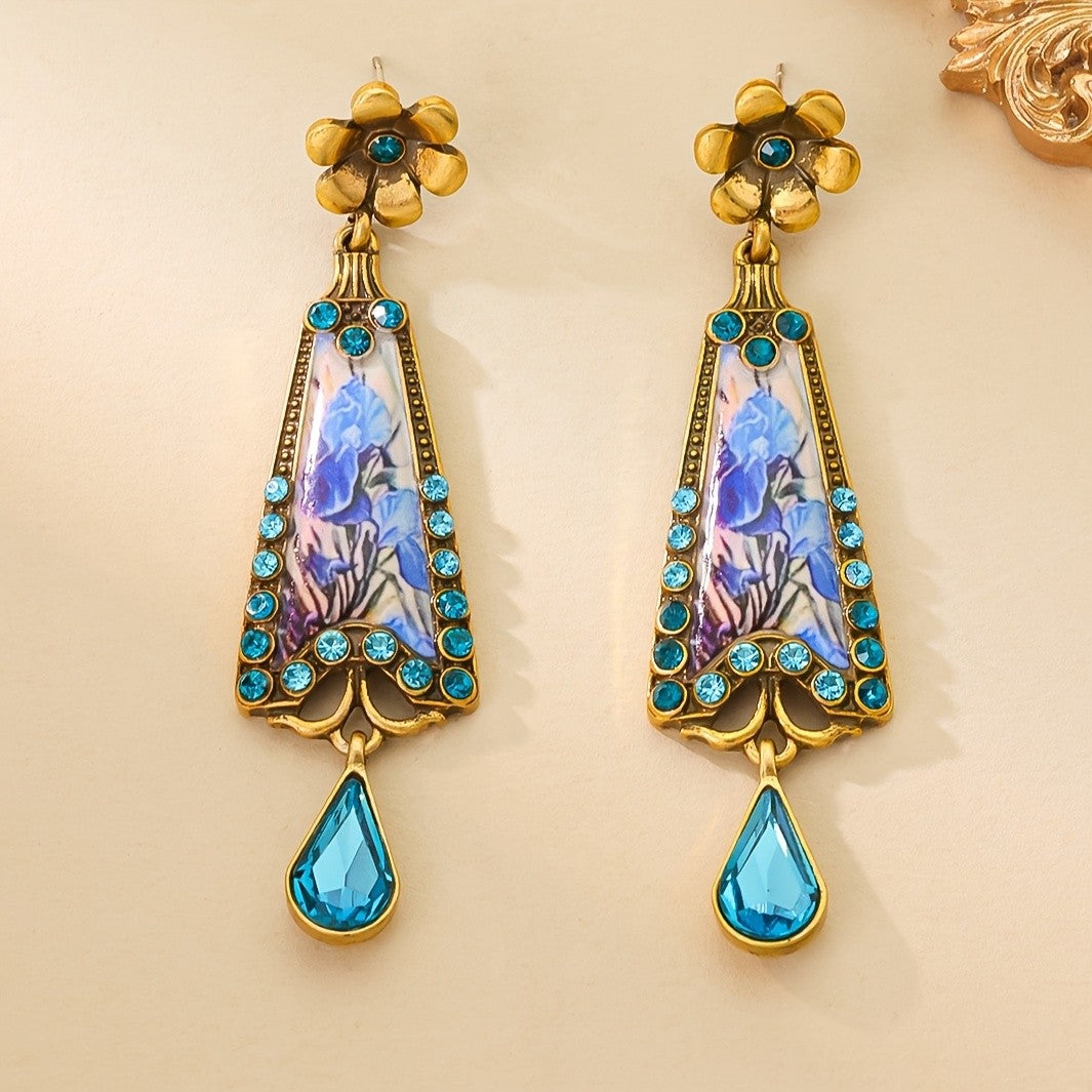 Botanical Floral Drop Earrings