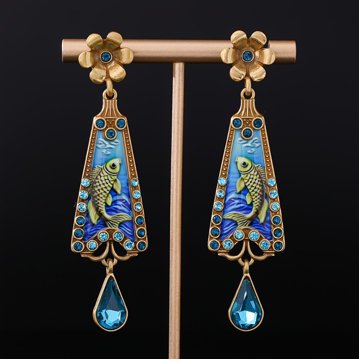 Botanical Floral Drop Earrings