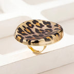 Bold Leopard Print Statement Ring