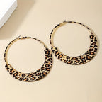 Leopard Print Hoop Earrings