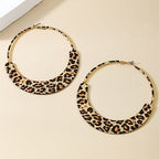 Leopard Print Hoop Earrings