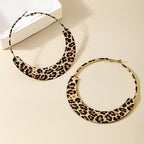 Leopard Print Hoop Earrings