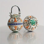 Festive Geometric Gemstone Drop Earrings