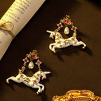 Whimsical Unicorn Drop Earrings