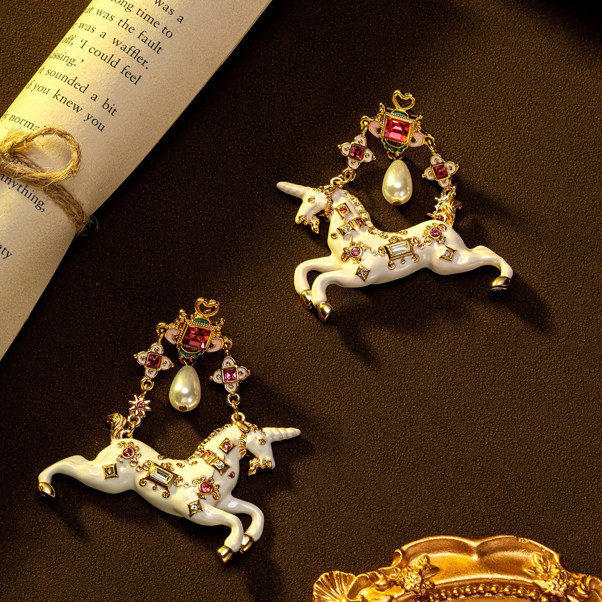 Whimsical Unicorn Drop Earrings