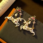 Whimsical Unicorn Drop Earrings