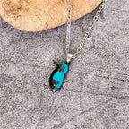 Whimsical Turquoise Bird Pendant Necklace