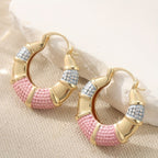Pastel Textured Hoop Earrings