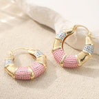 Pastel Textured Hoop Earrings