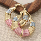 Pastel Textured Hoop Earrings