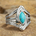 Elegant Marquise Turquoise Statement Ring