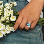 Elegant Marquise Turquoise Statement Ring