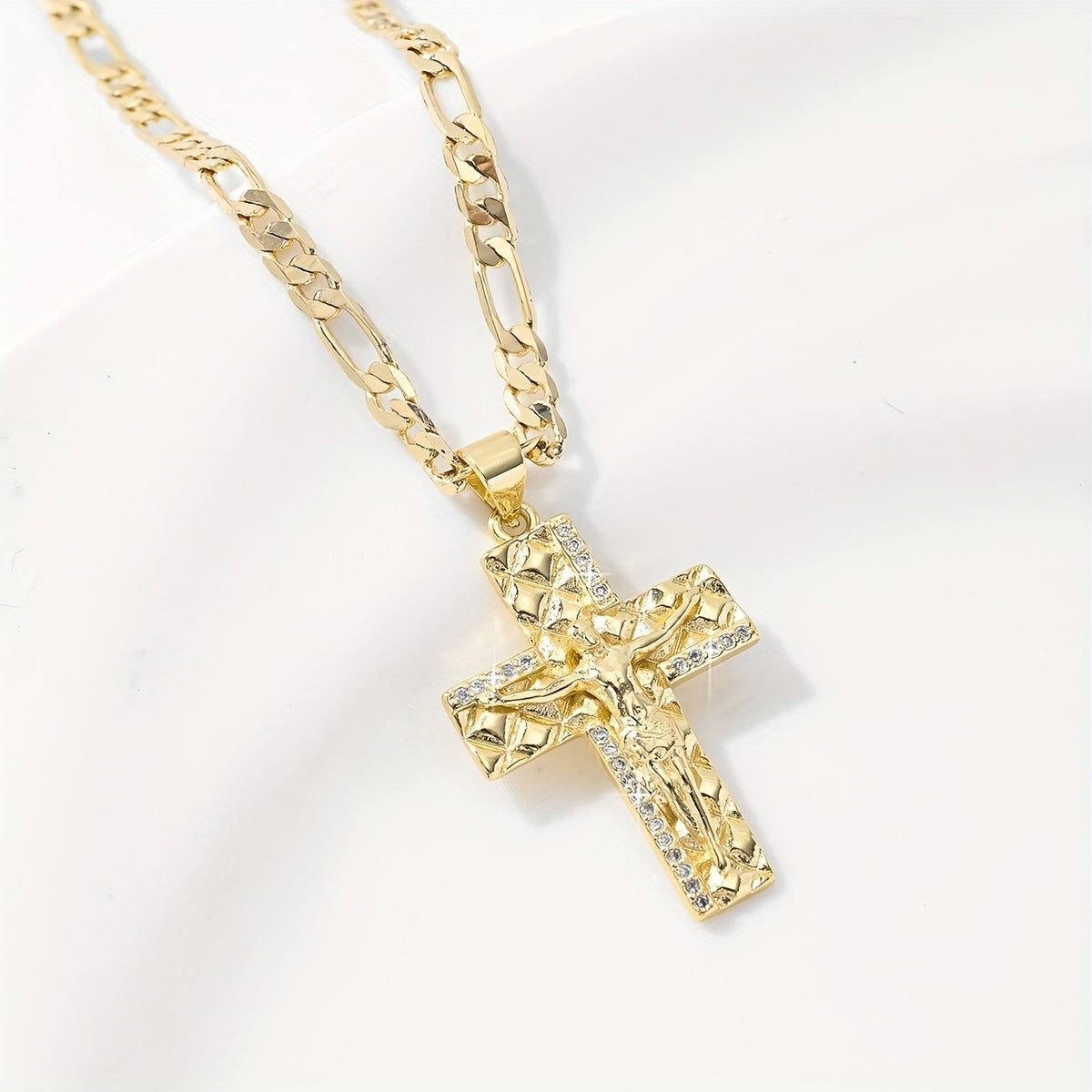 Elegant Zirconia Cross Necklace