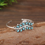 Vintage Turquoise Leaf Cuff Bracelet