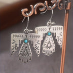 Boho Thunderbird Turquoise Drop Earrings