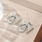 Boho Thunderbird Turquoise Drop Earrings