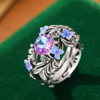 Whimsical Floral Gemstone Ring