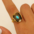 Western Turquoise Cowboy Hat Ring