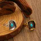 Western Turquoise Cowboy Hat Ring
