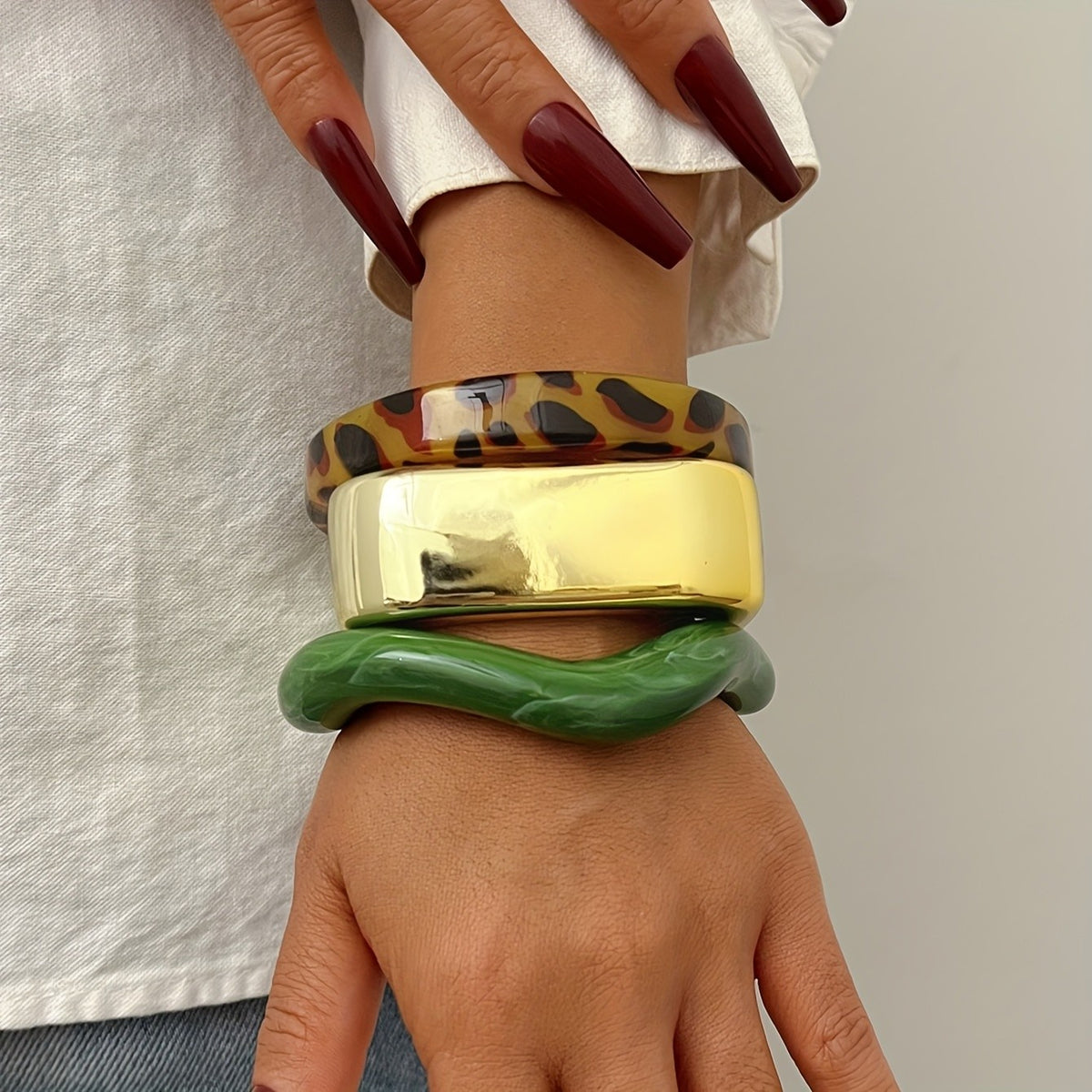 Eclectic Mixed Bangle Stack