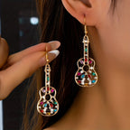 Colorful Guitar Drop Earrings