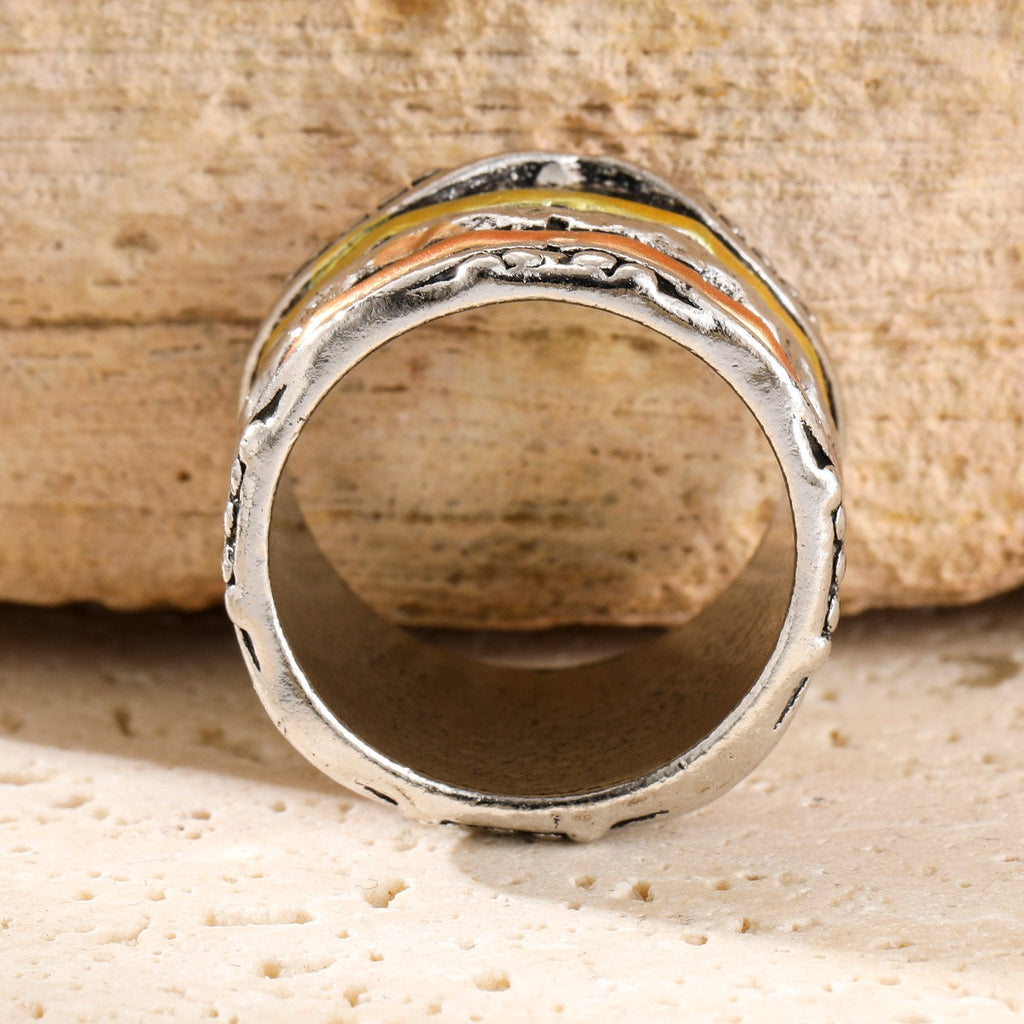 Boho Hammered Texture Ring Stack