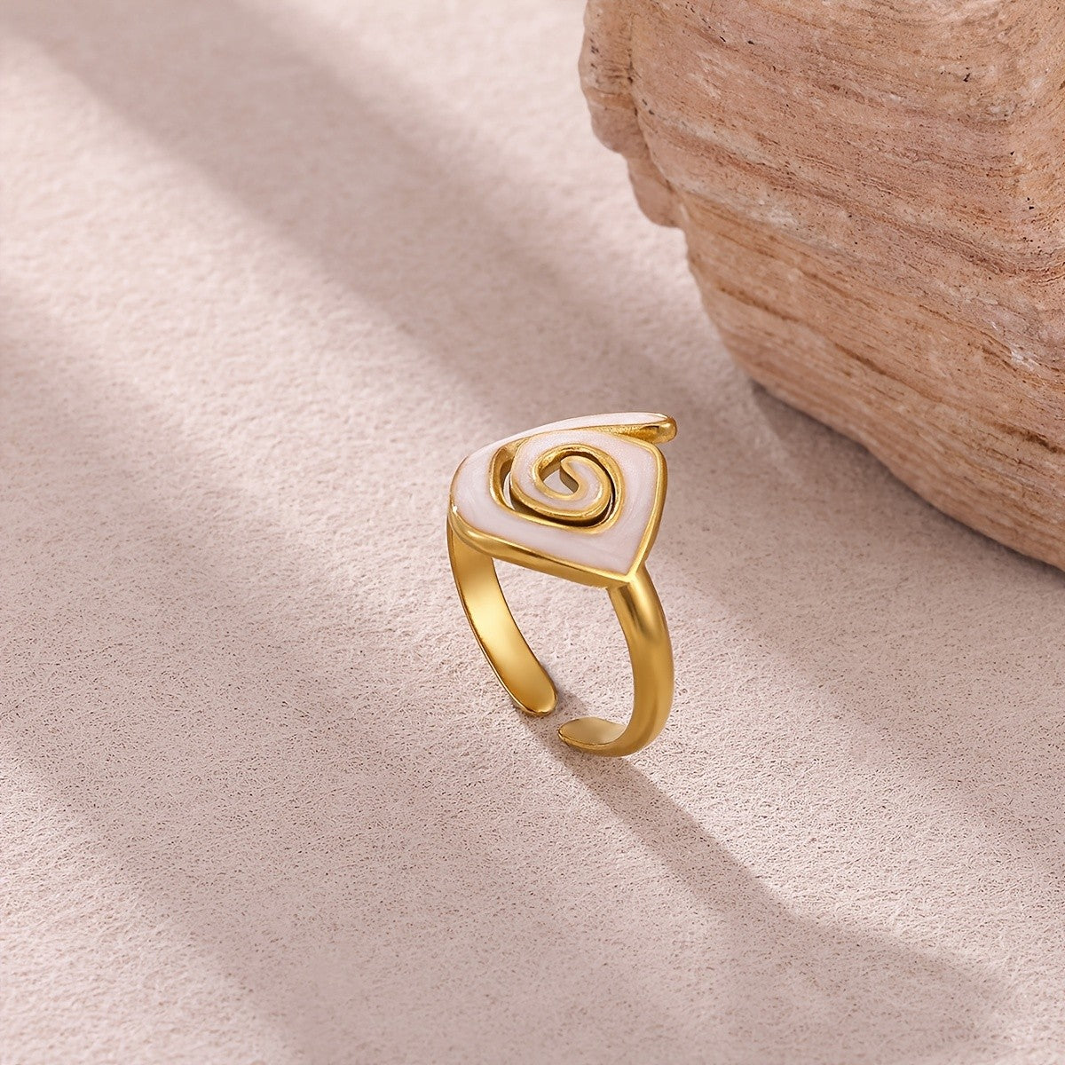 Elegant Spiral Statement Ring