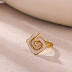 Elegant Spiral Statement Ring