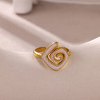 Elegant Spiral Statement Ring