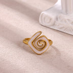 Elegant Spiral Statement Ring