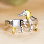 Whimsical Dachshund Adjustable Ring