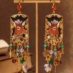 Whimsical Deer Charm Drop Earrings