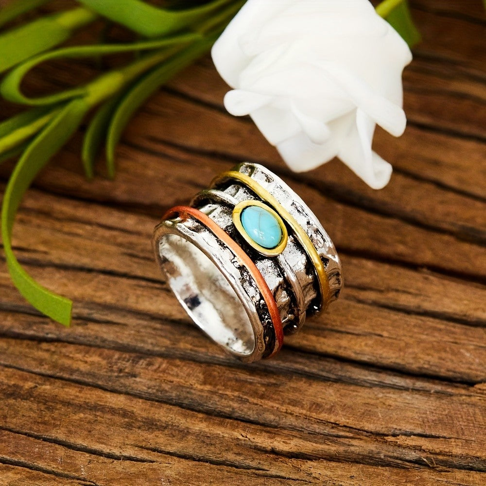 Boho Turquoise Stack Ring