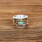 Boho Turquoise Stack Ring