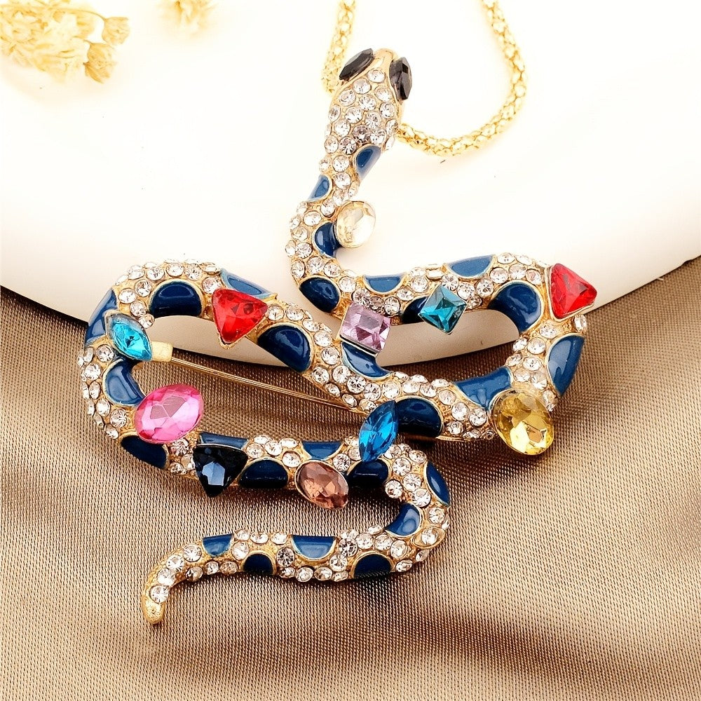 Regal Rainbow Snake Brooch