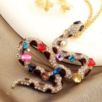Regal Rainbow Snake Brooch