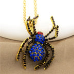 Gothic Red Spider Pendant Necklace