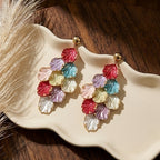 Rainbow Petal Drop Earrings