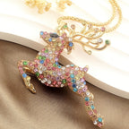 Whimsical Red Reindeer Pendant Necklace