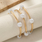 6pc Elegant Pearl Bracelet Stack