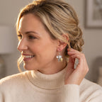 Whimsical Two Tone Elephant Drop Earrings