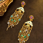 Whimsical Jellyfish Tassel Drop Earrings