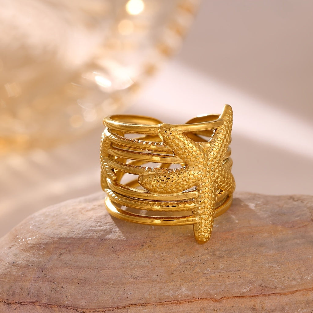 Elegant Starfish Statement Ring