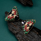 Whimsical Fish Scale Stud Earrings