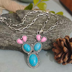 Boho Cactus Turquoise Necklace