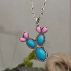 Boho Cactus Turquoise Necklace