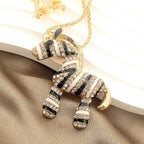 Whimsical Zebra Crystal Necklace
