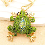 Whimsical Pink Frog Pendant Necklace