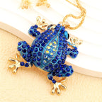 Whimsical Pink Frog Pendant Necklace