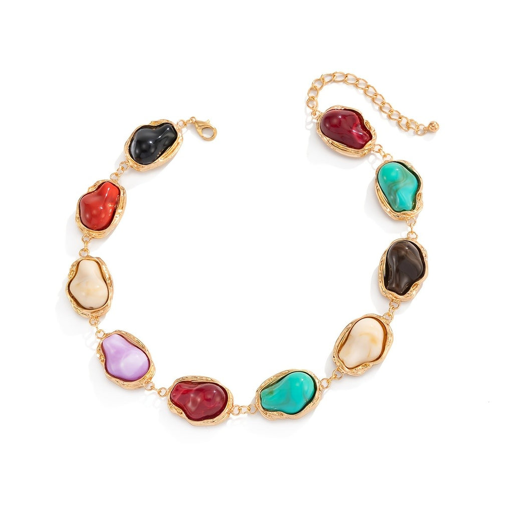 Colorful Baroque Stone Necklace
